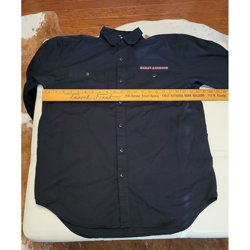 Harley‎ Davidson Button Down Black Shirt size Medium
